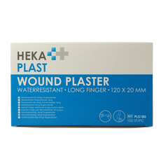 Hekaplast Vingerpleister water resistent 120 x 20 100.00 Stuks