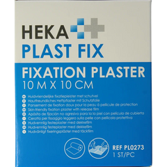 Hekaplast Fix pleister 10m x 10cm met schutvel 1 Rol