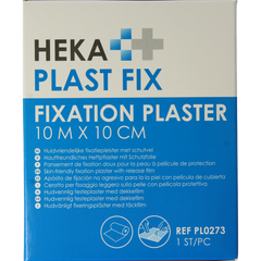 Hekaplast Fix pleister 10m x 10cm met schutvel 1.00 Rol