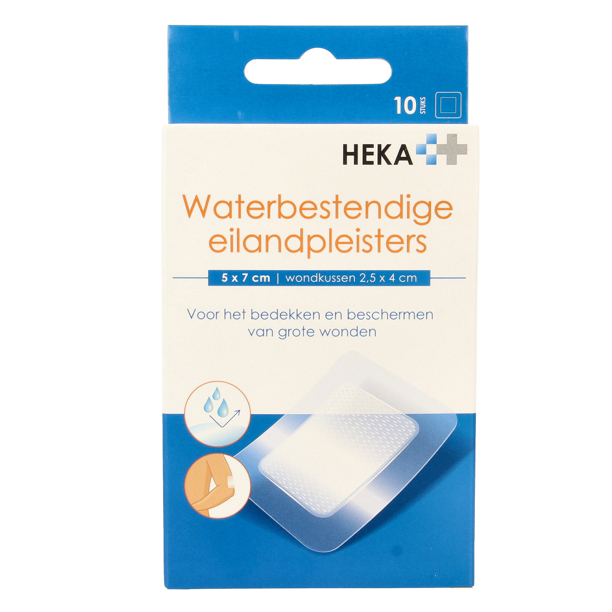 Heka Klein Eilandpleister 5cm x 7cm waterbestendig 10.00 Stuks
