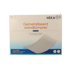 Heka Klein Wondkompres gemetalliseerd 10 x 12cm steriel 10.00 Stuks