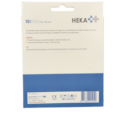 Heka Klein Non-woven kompres 10 x 10cm 10 Stuks