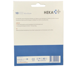 Heka Klein Non-woven kompres 10 x 10cm 10 Stuks