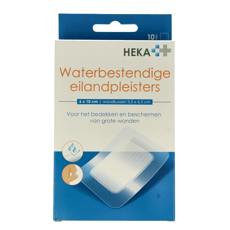 Heka Klein Hekaplast border 6cm x 10cm waterproof 10 Stuks