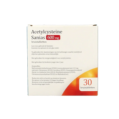 Sanias Acetylcysteine 600mg 30 Bruistabletten