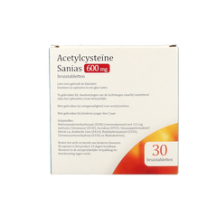 Sanias Acetylcysteine 600mg 30.00 Bruistabletten