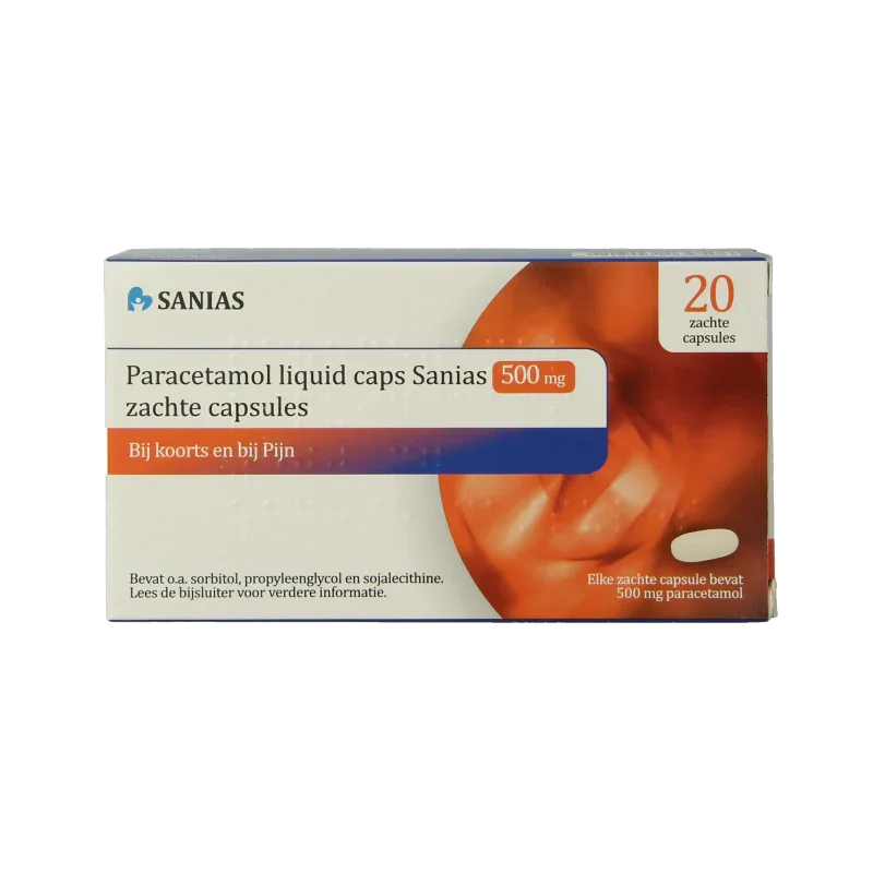Sanias Paracetamol 500mg liquid 20 Capsules