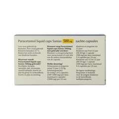 Sanias Paracetamol 500mg liquid 20 Capsules