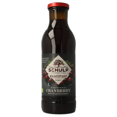 Schulp Krachtsap cranberrysap puur bio 750 Milliliter