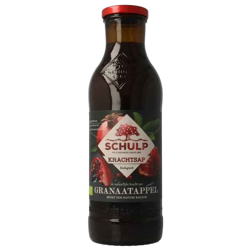 Schulp Krachtsap granaatappel puur bio 750 Milliliter