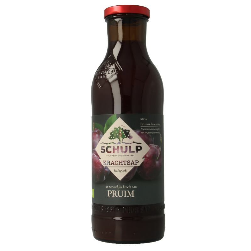 Schulp Krachtsap pruimensap puur bio 750 Milliliter