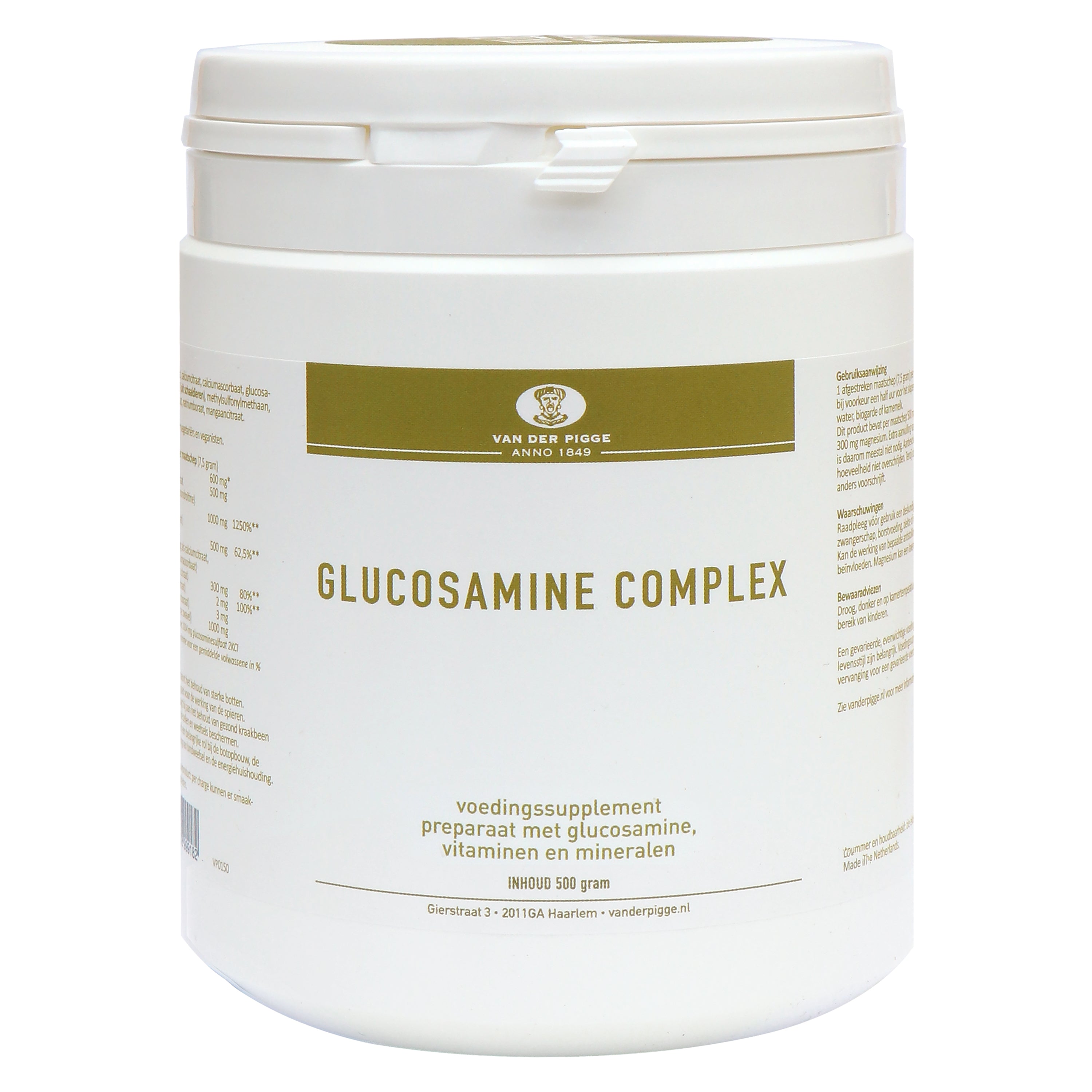 van der Pigge Glucosamine complex 500 Gram