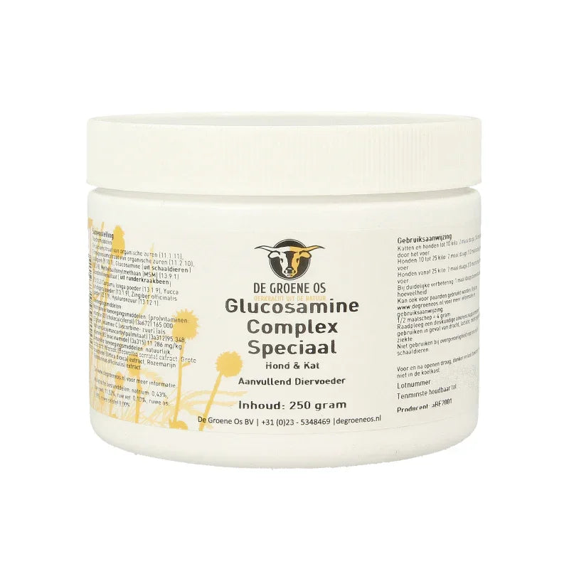 Groene Os Glucosamine complex speciaal hond/kat 250 Gram