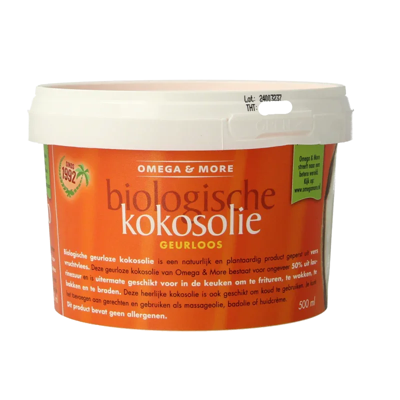 Omega & More Kokosolie geurloos bio 500 Milliliter