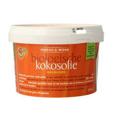 Omega & More Kokosolie geurloos bio 500ml 500.00 Milliliter