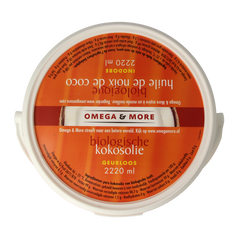 Omega & More Kokosolie geurloos bio 2 kg 2220.00 Milliliter