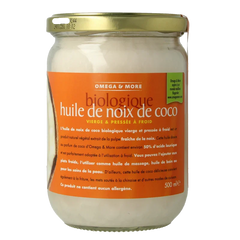 Omega & More Kokosolie extra virgin glas bio 500 Milliliter
