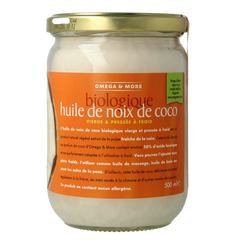 Omega & More Kokosolie extra virgin glas bio 500 Milliliter