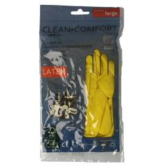 CLEAN-COMFORT Huishoudhandschoen geel maat L 1 Paar