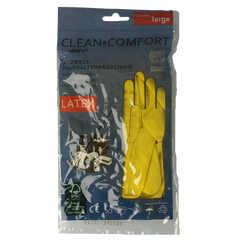 CLEAN-COMFORT Huishoudhandschoen geel maat L 1 Paar