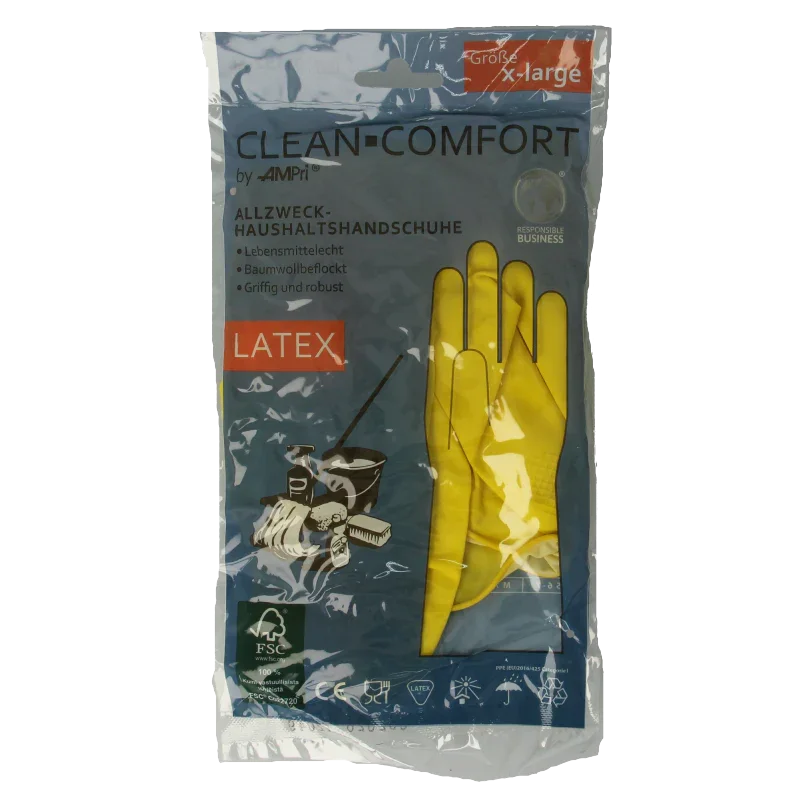 CLEAN-COMFORT Huishoudhandschoen geel maat XL 1 Paar