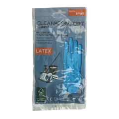 CLEAN-COMFORT Huishoudhandschoen blauw maat S 1 Paar