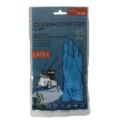 CLEAN-COMFORT Huishoudhandschoen blauw maat L 1.00 Paar