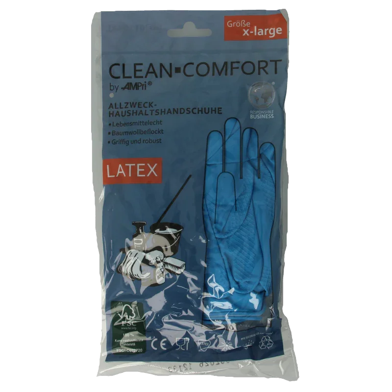CLEAN-COMFORT Huishoudhandschoen blauw maat XL 1 Paar