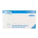 CMT Onderzoekshandschoen nitriel wit poedervrij maat S 100 Stuks