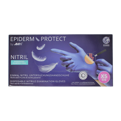 Epiderm Protect Nitriel onderzoekhandschoen poedervrij XS blauw 100 Stuks