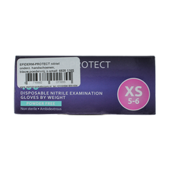 Epiderm Protect Nitriel onderzoekhandschoen poedervrij XS blauw 100 Stuks
