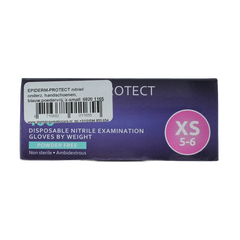 Epiderm Protect Nitriel onderzoekhandschoen poedervrij XS blauw 100 Stuks