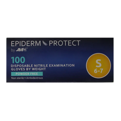 Epiderm Protect Nitriel onderzoekhandschoen poedervrij S blauw 100 Stuks