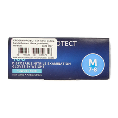 Epiderm Protect Nitriel onderzoekhandschoen poedervrij M blauw 100.00 Stuks