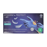 Epiderm Protect Nitriel onderzoekhandschoen poedervrij L blauw 100 Stuks
