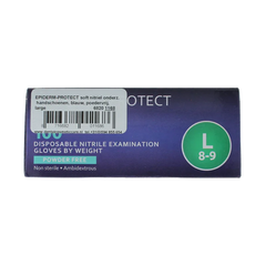 Epiderm Protect Nitriel onderzoekhandschoen poedervrij L blauw 100 Stuks