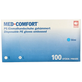 Med Comfort Handschoen PE geruwd blauw 100 Stuks