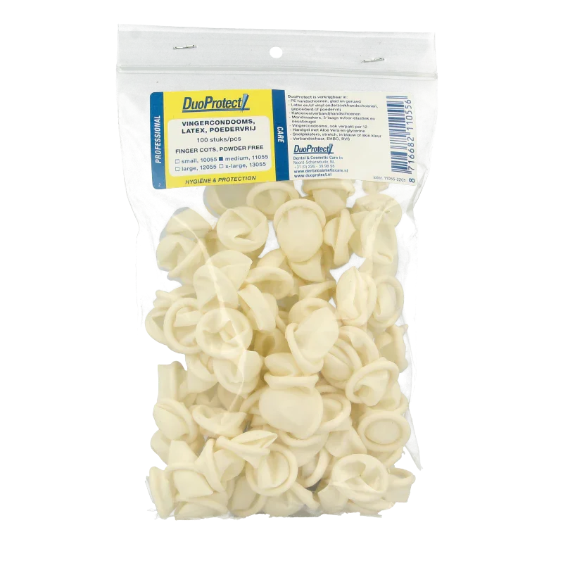 Duoprotect Vingercondoom maat M 100 Stuks