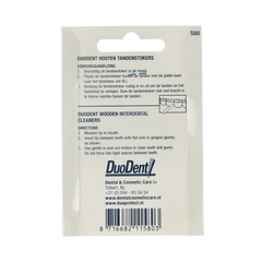 Duodent Tandenstoker hout fine/extra fine dubbelzijdig 100.00 Stuks