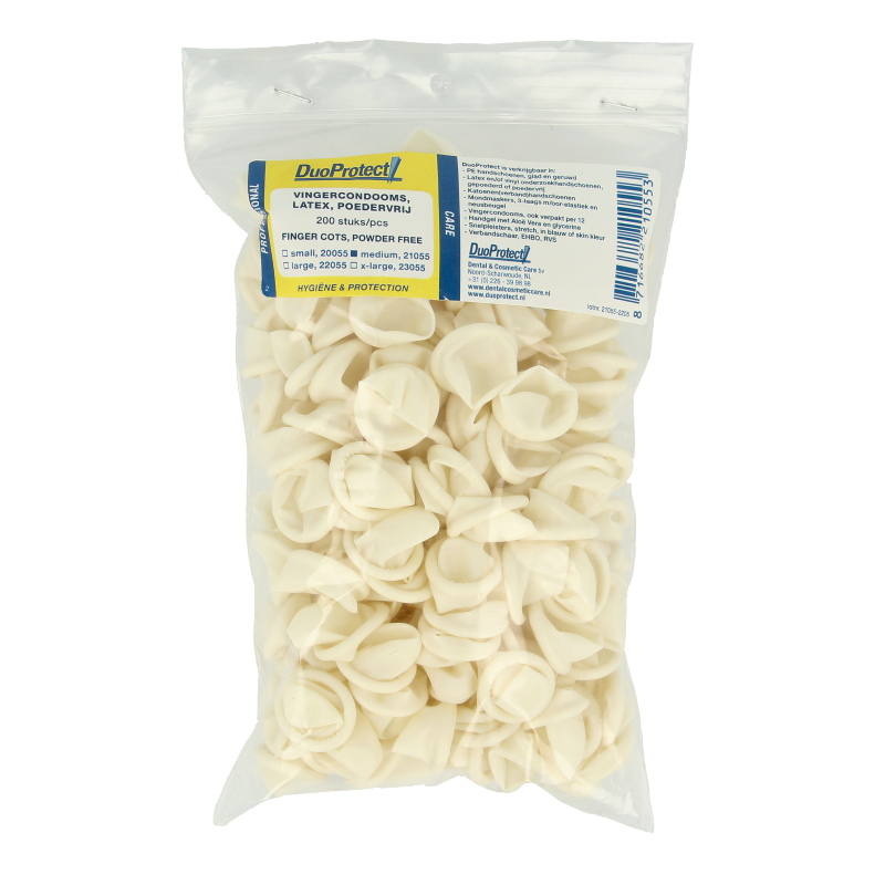 Duoprotect Vingercondoom maat M 200 Stuks