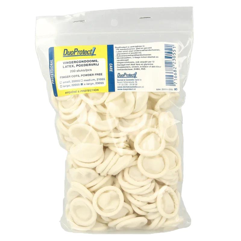 Duoprotect Vingercondoom maat XL 200 Stuks