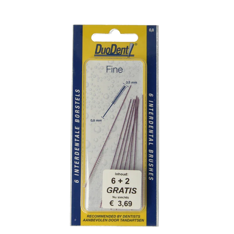 Duodent Interdentale borstels fine 8 Stuks