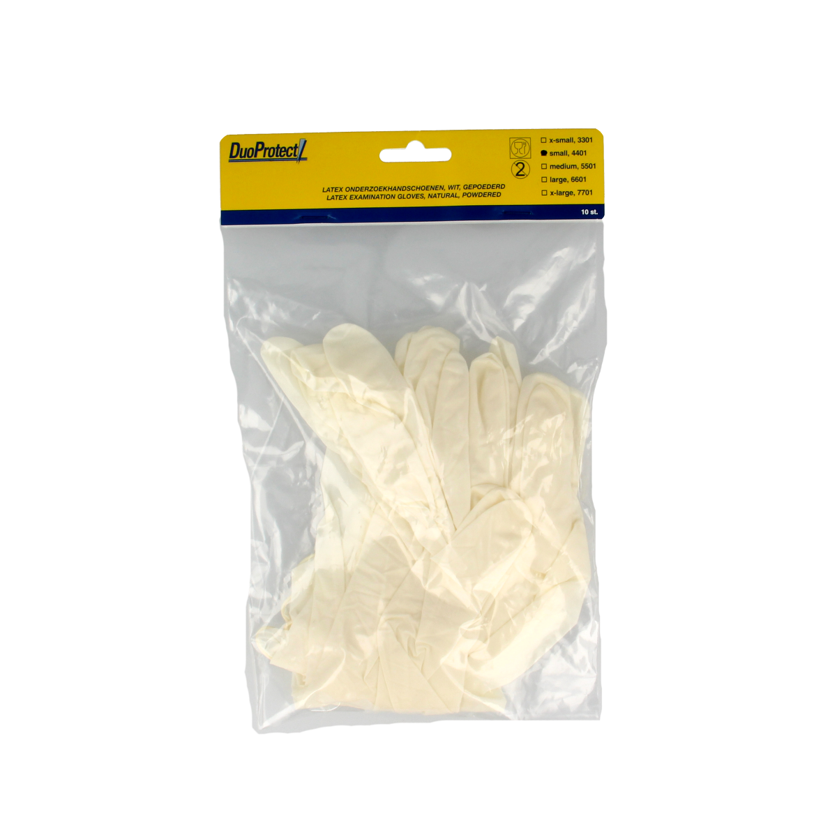 Duoprotect Handschoen latex S 10.00 Stuks