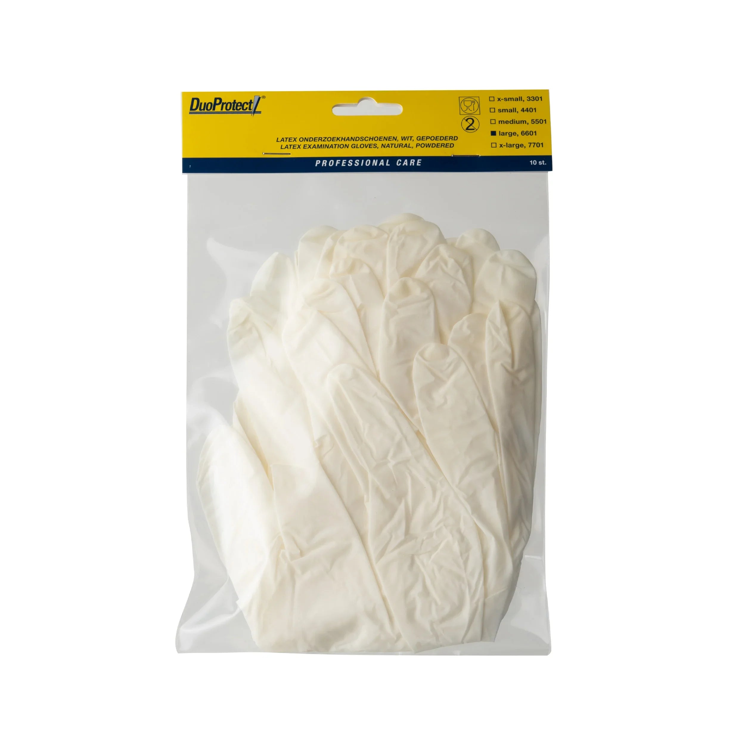 Duoprotect Handschoen latex large 10 Stuks