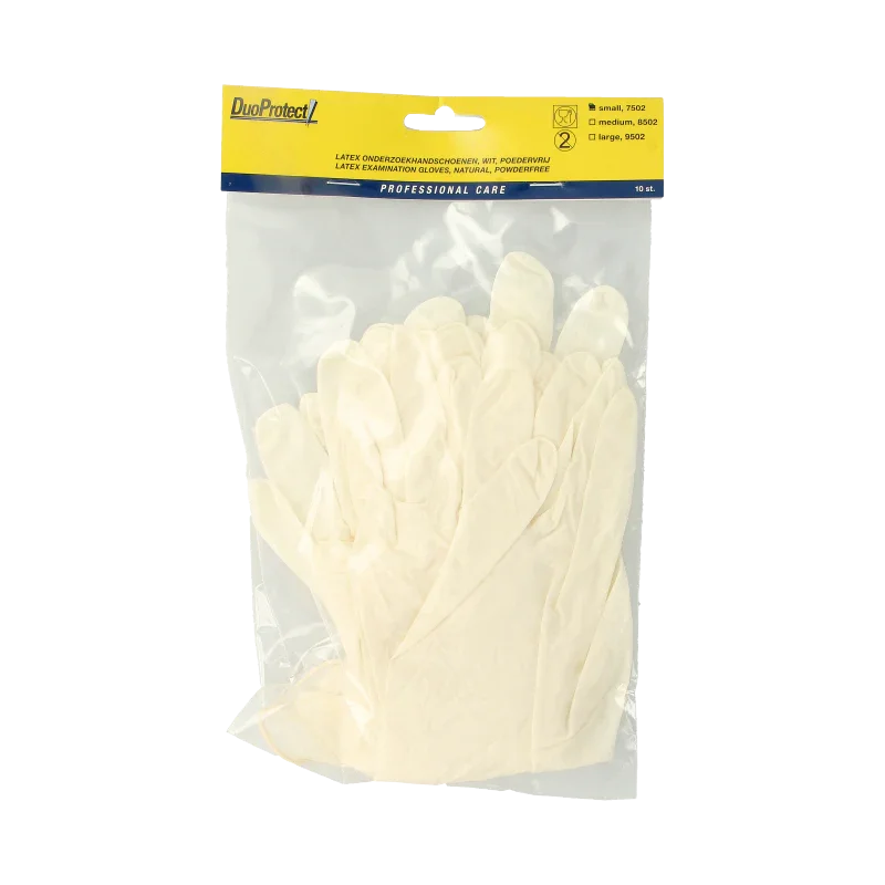 Duoprotect Handschoen latex poedervrij S 10 Stuks