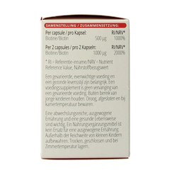 Vitals Biotine 500 mcg 100 Capsules