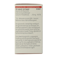Vitals Vitamine B5 250mg 100.00 Capsules
