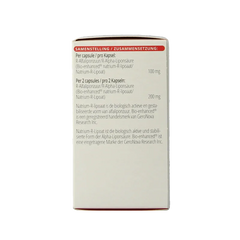 Vitals R-alfaliponzuur 100 Capsules