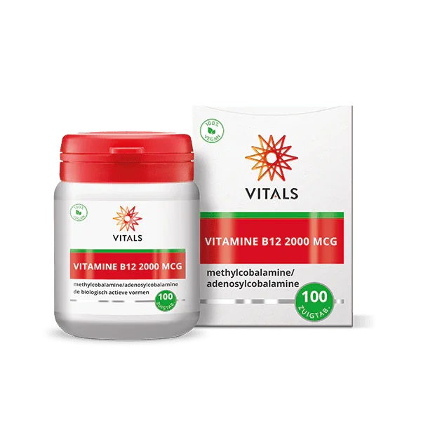Vitals Vitamine B12 2000 mcg 100 Zuigtabletten