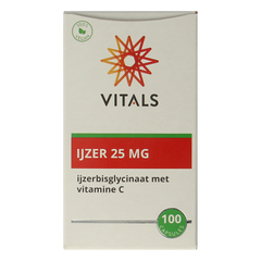 Vitals IJzer 25mg met vitamine C 100.00 Capsules